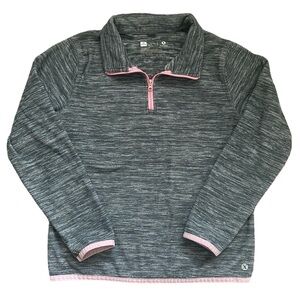 Xersion Girls Pink & Gray Half Zip Pullover!